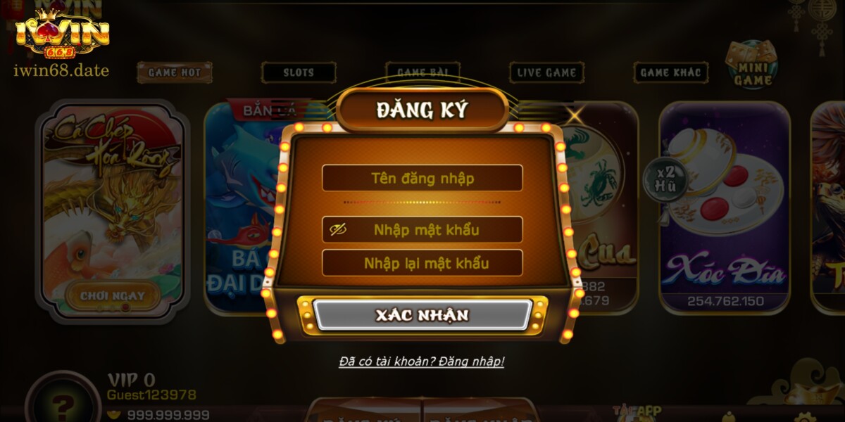 Quy trình tạo tài khoản đặt cược không yêu cầu quá nhiều thông tin